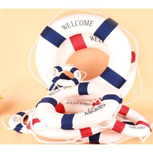 Crafts Lifesaving Ring Hanging Life Circle Mediterranean Style Crafts Home Wedding Christmas Decoration Decorative Life Buoy