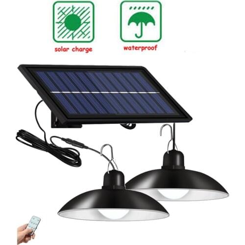 Retro Lampshade Solar Pendant Chandelier solar Outdoor Wall lamp Night light Auto ON/Off Waterproof Porch Path Street Garden Sec