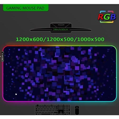 Rgb Backlight Mat Pc Gaming Mouse Mat Mouse Pad Personalized Computer Mats Large Purple Mousepad Company Desk Protector 120x60