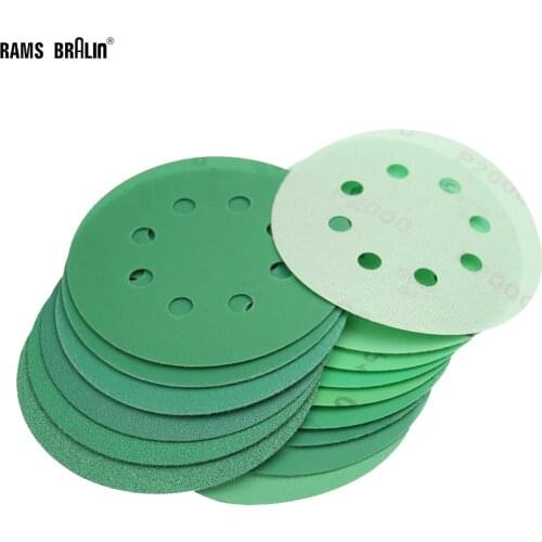10 pieces 5"/125mm Sanding Disc Polyester Film Sandpaper P60 to P2000 for Automotive Painting Polishing