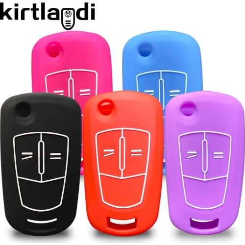 Silicone Car Key Cover Case Shell Fob for Vauxhall Opel Corsa Astra H Vectra V Signum Meriva Zafira 2 Buttons Remote Key Shell