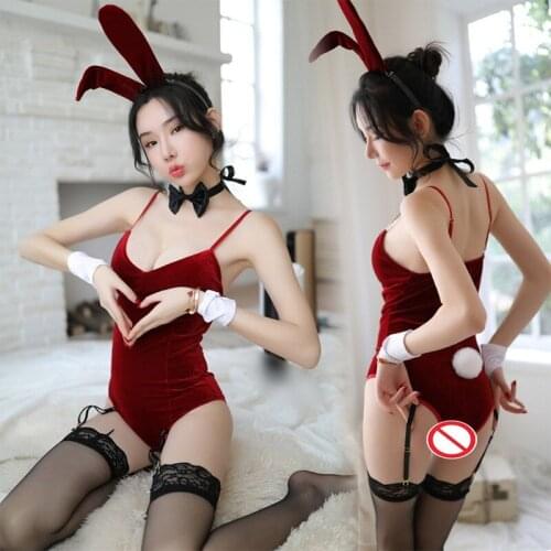 Sexy Cosplay Costume Womens Plush Bunny Girl Nightclub Suit Sexy Cute Uniform Party Costume Cosplay Underwear Catsuit