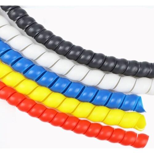 2m Spiral Winding Pipe Flame Retardant Cable Protective Sleeve Band Winding Pipe Wire Organizer Wrap Sleeving Tube 8mm-25mm