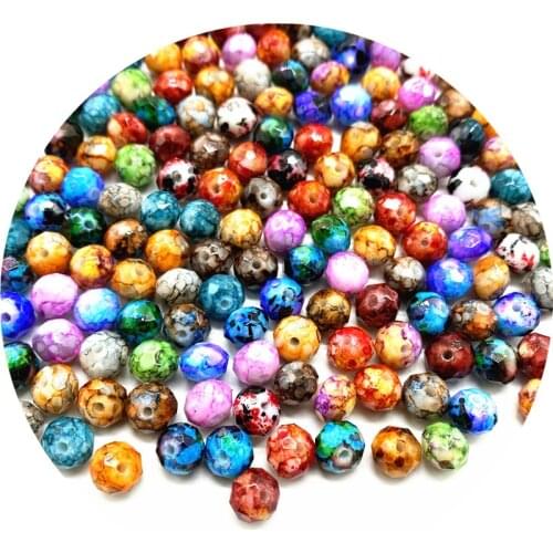 6/8/10mm Mixed Colors Austria Faceted Glass Beads Loose Spacer Round Beads for Jewelry Making DIY Bracelet necklace #016