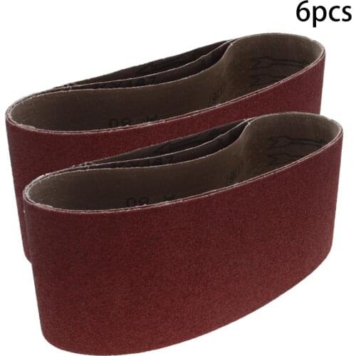 Utoolmart 610*100 Size Sanding Belt 40/60/80 Grit Alumina Grinding Abrasive Belt High Strength 3pcs/4pcs/6pcs