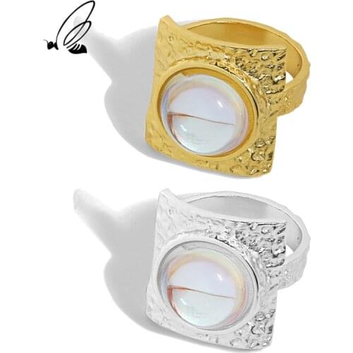 SSTEEL 925 Sterling Silver Geometric Design Texture Ring For Women 2021 Trend Aesthetic Matching Wedding Accessories Jewellery