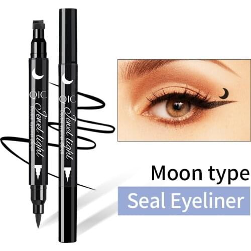Liquid Eyeliner Star Heart Tattoo Stamp Long-lasting Waterproof Double-Head Eye Liner Pencil Ultra Thin Side Pattern 2 In 1 TSLM