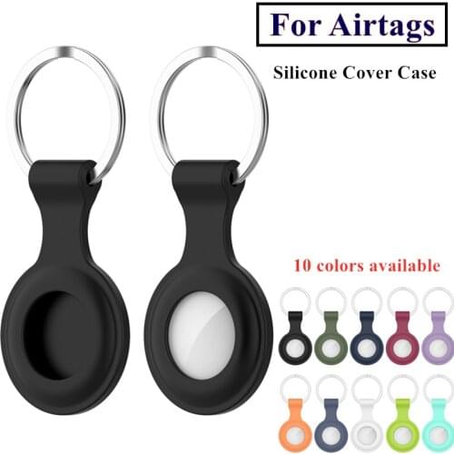 For Apple Airtags Liquid Silicone Protective Sleeve Cover Case For Apple Locator Tracker Anti-lost Device Keychain Protective