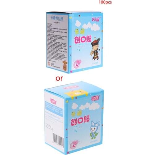 100Pcs Assorted Cartoon Adhesive Wound Bandage Hemostasis First Aid Kids Plaster