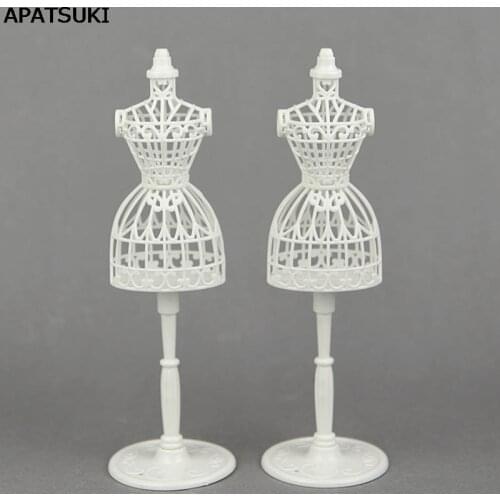 2sets/lot 1/6 Doll Accessories Display Holder Dress Clothes Gown Mannequin Model Stand For Barbie Doll Girls Play DIY Kids Toy