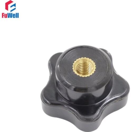 5pcs M6 x 30mm Female Thread Star Knob Free Shipping 6mm Thread 30mm Head Diameter Nut Clamping Knob Handles