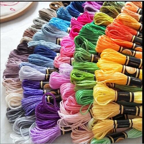8 meter Length 6 Strands Cotton similar DMC Embroidery Thread Yarn Floss Total 1788 Pieces