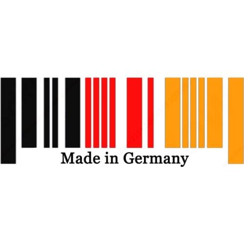 9x25cm New Made in Germany Flag Bar Code Car Stickers PVC Decal Styling For Benz BMW Audi Porsche Volkswagen OPEL Smart Maybach