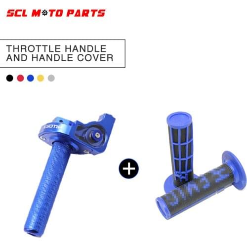 ALconstar-Motorcycle 22mm CNC Aluminum Throttle Grip Quick Twister + Handle Grips Set CRF50 70 110 IRBIS 125 250 Dirt Bike