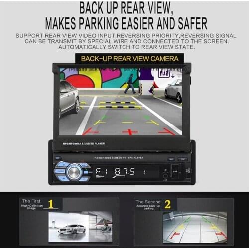 Car Multimedia Player With Camera GPS Navigation 2021 NEW 1 Din Car MP5 Player 7 Inch Touch Screen USB Auto Stereo AM/FM Radio