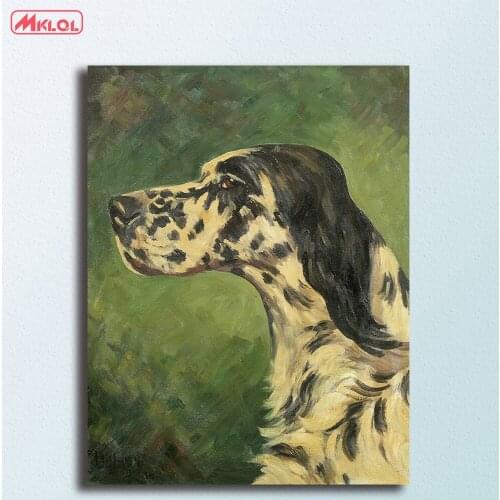 Large Wall art animal dog II Canvas Painting For Living Room Home Decoration Oil Painting On Canvas Wall Painting Unframed