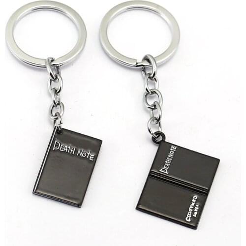 Death Note Keychain Anime Black Book Key Ring Holder Pendant Chaveiro for gift Action Figure Cosplay Toys