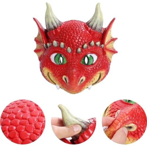 Halloween Carnival Easter Party Children Dragon Mask Wing Set Creative Cosplay Stage Atmosphere Dress Up Realistic Animal Props