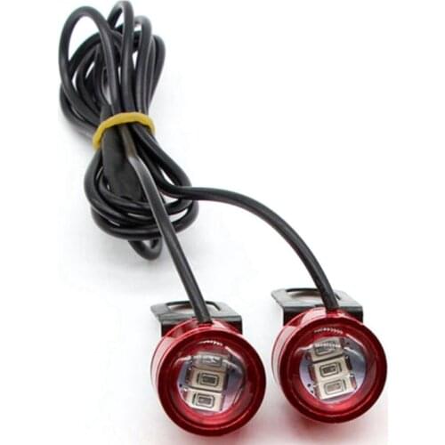 For 2DC 12V Motorcycle Rearview Mirror Eagle Eye 3 LED Flash Strobe Light Motorcycle Rearview Mirror light