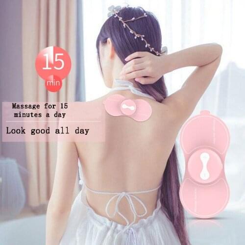 Mini Electric Neck Waist and abdomen cervical vertebra massager Stimulator Stickers Physiotherapy Instrument Muscle Relief Pain