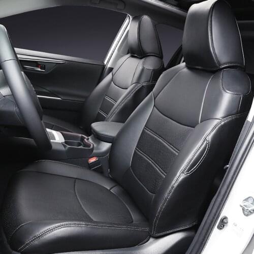5 Seats Leather Car Seat Cover for Toyota RAV4 RAV 4 2020 Front + Rear Seats Protector for Fuel Car and Hybrid Car