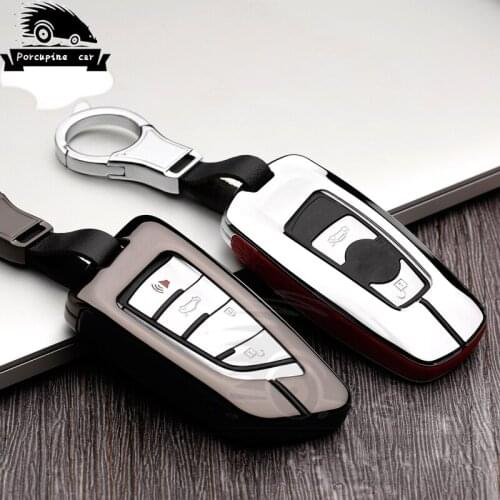 Zinc alloy Leather Car Key Case For BMW F30 F10 F20 X3 X4 X5 X6 M 1 3 5 4 7 Series Car Key Cover Wallet Car Key Leather Styling