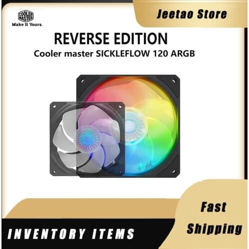Cooler Master SickleFlow 120 ARGB Reverse Edition 12Cm 5V 3PIN Addressable Silent Computer Case Fan PWM CPU Cooling Cooler fan