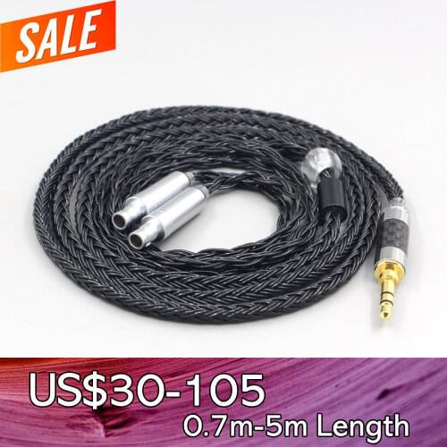 LN007401 16 Core 7N OCC Black Earphone Cable For Sennheiser HD800 HD800s HD820s HD820 Enigma Acoustics Dharma D1000 Headphone