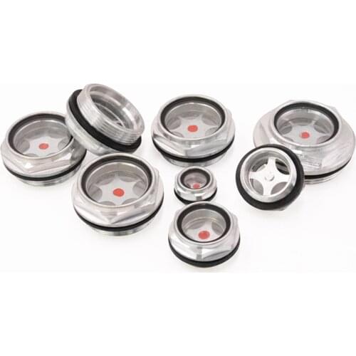 M12/14/16/20/22-M60 Metric Male Aluminum Oil Sight Glass Window Use For Air Compressor Lathe