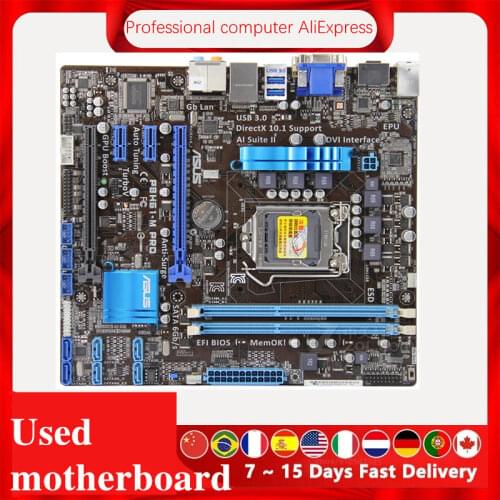 For ASUS P8H61-M PRO Desktop Computer Motherboard LGA 1155 DDR3 For Intel H61 P8H61 Desktop Mainboard SATA II Used