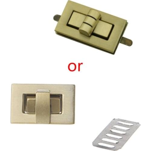 Y166 Metal Rectangle Shape Clasp Turn Lock Twist Lock DIY Handbag Bag Purse Hardware