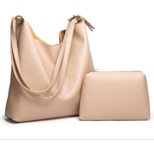 New product bag women 2020 autumn and winter all-match one-shoulder Bucket large-capacity parent bag Retro 2-piece set