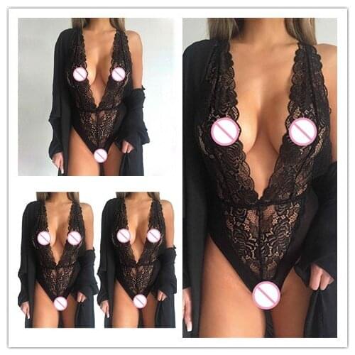 New Women Sexy Fishnet Lace Body Stocking Costumes Lingerie Mesh Neck Nets Clothings Babydoll Sleepwear