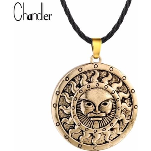 Chandler Gold Color Symbol Of The God Yarila Pendant Necklaces For Man The Spring Sun Slavic Amulet Pagan Jewelry Lariat Colier