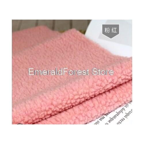 Thickened solid color lamb hair cloth Cotton quilted plush cloth Shoes and hats warm lining handmade diy fabric 100cm*160cm