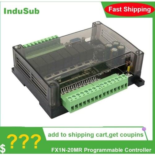 PLC programmable Controller DC 24V Relay Module FX1N-20MR with Base Industrial Control Board Programmable Logic Controller