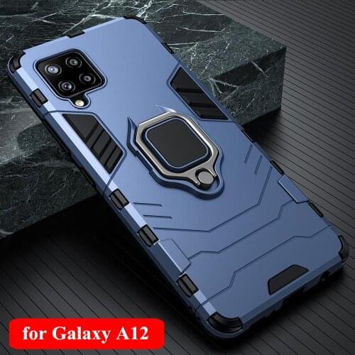 Shockproof Armor Case for Samsung A12 A42 A32 5G Ring Stand Bumper Silicone Phone Back Cover for Galaxy A12 A02S M01 Core A51 71