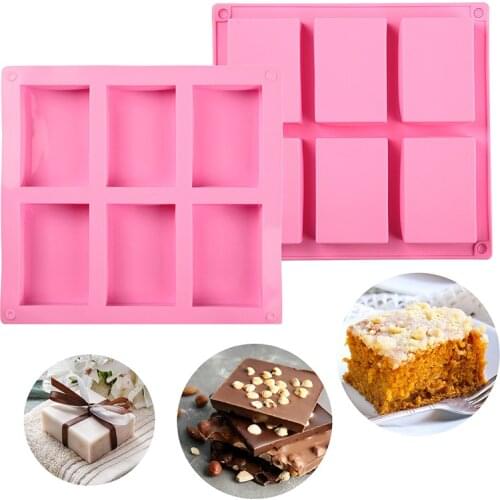 DIY Silicone Aromatherapy Molds Pudding Candy Mold Square Soap Craft Wax Molds Handmade Candle Supplies Bakeware Accessories