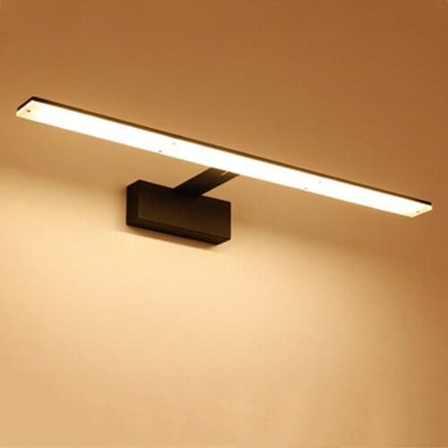 9W Led Acrylic Mirror Light Metal 42cm Nordic Bathroom Wall Lamp Fixtures Barbershop Hotel Toilet Cabinet Sconce Black/White