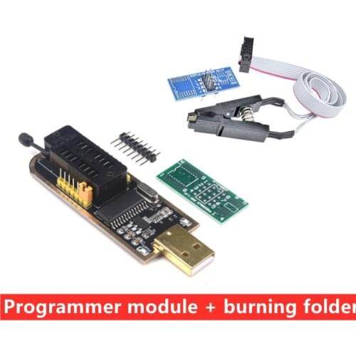 CH341A 24 25 Series EEPROM Flash BIOS USB Programmer Module + SOIC8 SOP8 Test Clip For EEPROM 93CXX / 25CXX / 24CXX