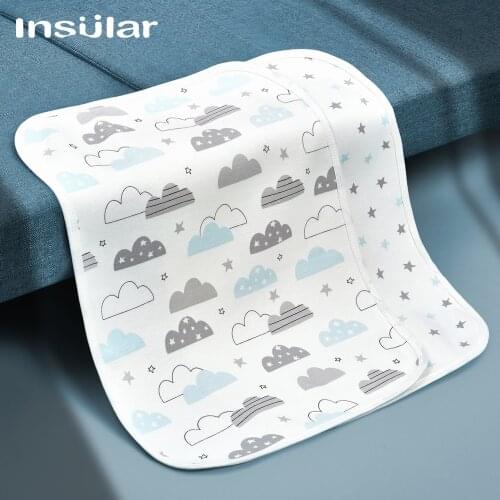 Insular Waterproof Baby Diaper Changing Mat Foldable Soft Cotton Travel Nappy Change Portable Baby Care Front Play Pad Baby Care