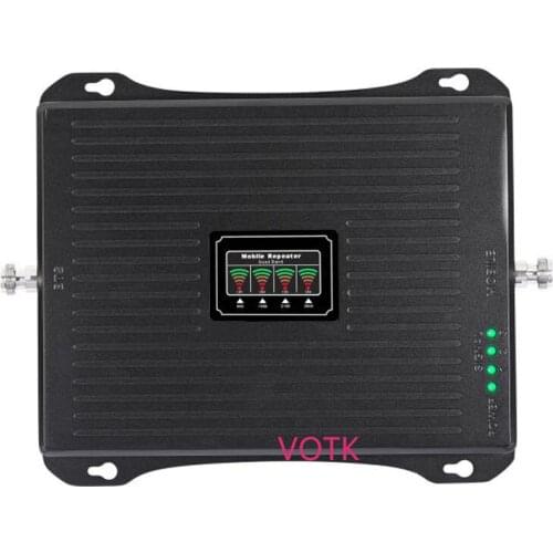 VOTK New QUARD Band Signal Booster 2G 3G 4G Cell phone Repeater AGC 800 900 1800 2100MHZ MOBILE AMPLIFIER