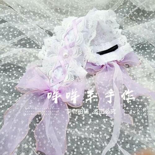 Lolita Hair band KC Hair hoop Hair Ornaments Girls Super Fairy Soft sister Cute Lace Bowknot Hair Clip Hair Accessories Cosplay