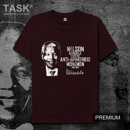 Celebrity Nelson Rolihlahla Mandela President of South Africa Founding father peace great mens t shirt new Tops Short sleeve 01