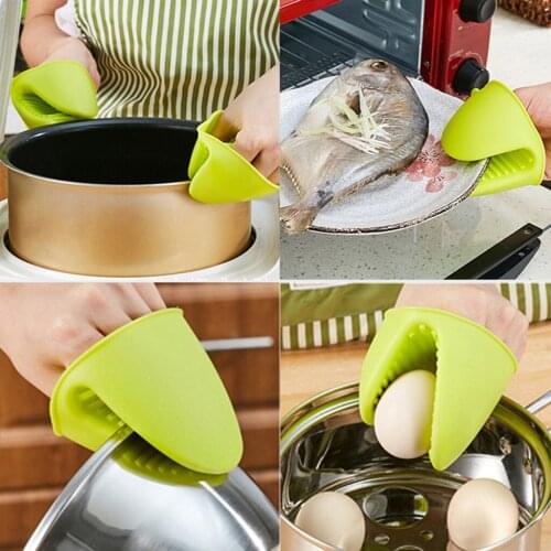 1 Pair Oven Mitts Silicone Heat Insulation Silicone Oven Gloves Cooking Mitts