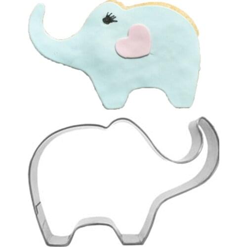 1pcs Elephant Animal Cookies Cutter Molds Metal patisserie reposteria Baby Cupcake Pastry Shop Biscuit Mould Fondant Cake Decor