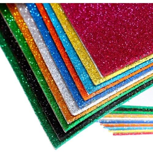 10PC/Pack 20x30CM Colored Handmade Gold Dust Sponge Paper DIY Scrapbooking Craft Flash Foam Paper Manual Art Materials Supplies