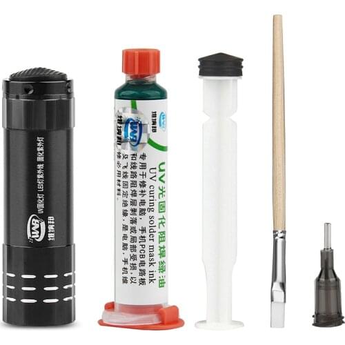 10CC UV Light Curing BGA PCB Solder Mask Ink Green Welding Oil Paint Prevent Corrosive Arcing