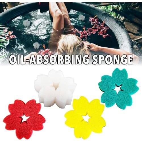 6Pcs Swimming Pool Oil-absorbing Sponge Floating pool Cleaner Hot Tub Spa Scum Skimmer Reusable Pool Accessories Color Random