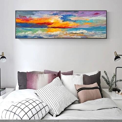 Abstract Oil Paintings Print On Canvas Modern Seascape Canvas Art Prints Posters And Prints Wall Art Pictures For Bed Room Decor